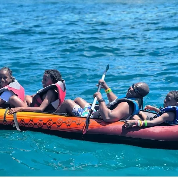 Waikiki 5-in-1 Deluxe Turtle Snorkel - Thrill Slide, Trampoline, & Water Activities